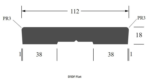 MDF Flush Panel Pine - Double - Flat Jamb - 90mm Stud