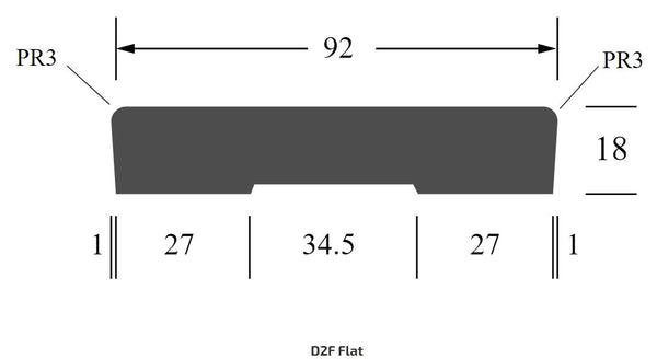 MDF Flush Panel Pine - Double - Flat Jamb - 70mm Stud