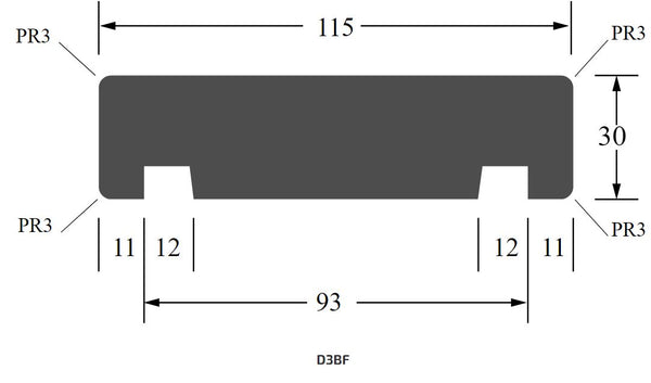 MDF Flush Panel Pine - Groove Jamb - 70mm Stud