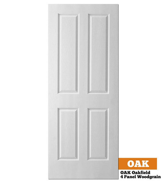 Moulded Panel Woodgrain Oakfield (4 Panel Woodgrain) - Solid Core