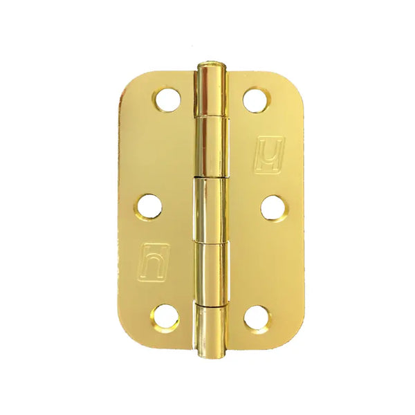 Hinge Steel 89X58X2  1/2 Radius Electro Brass