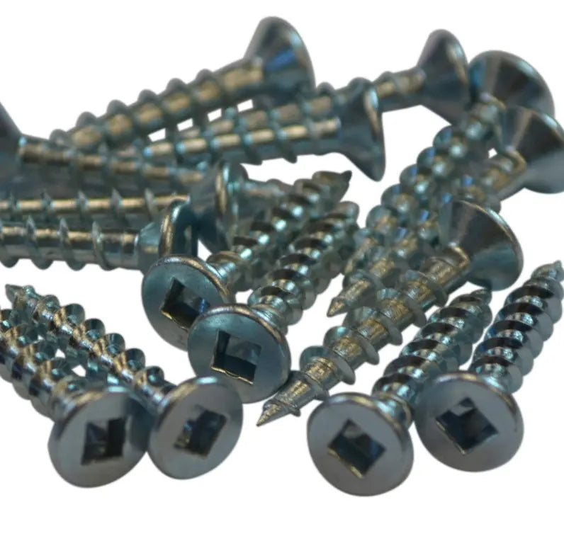 Hingefix Screw 8x25mm SQ Head Zinc Plate [200]