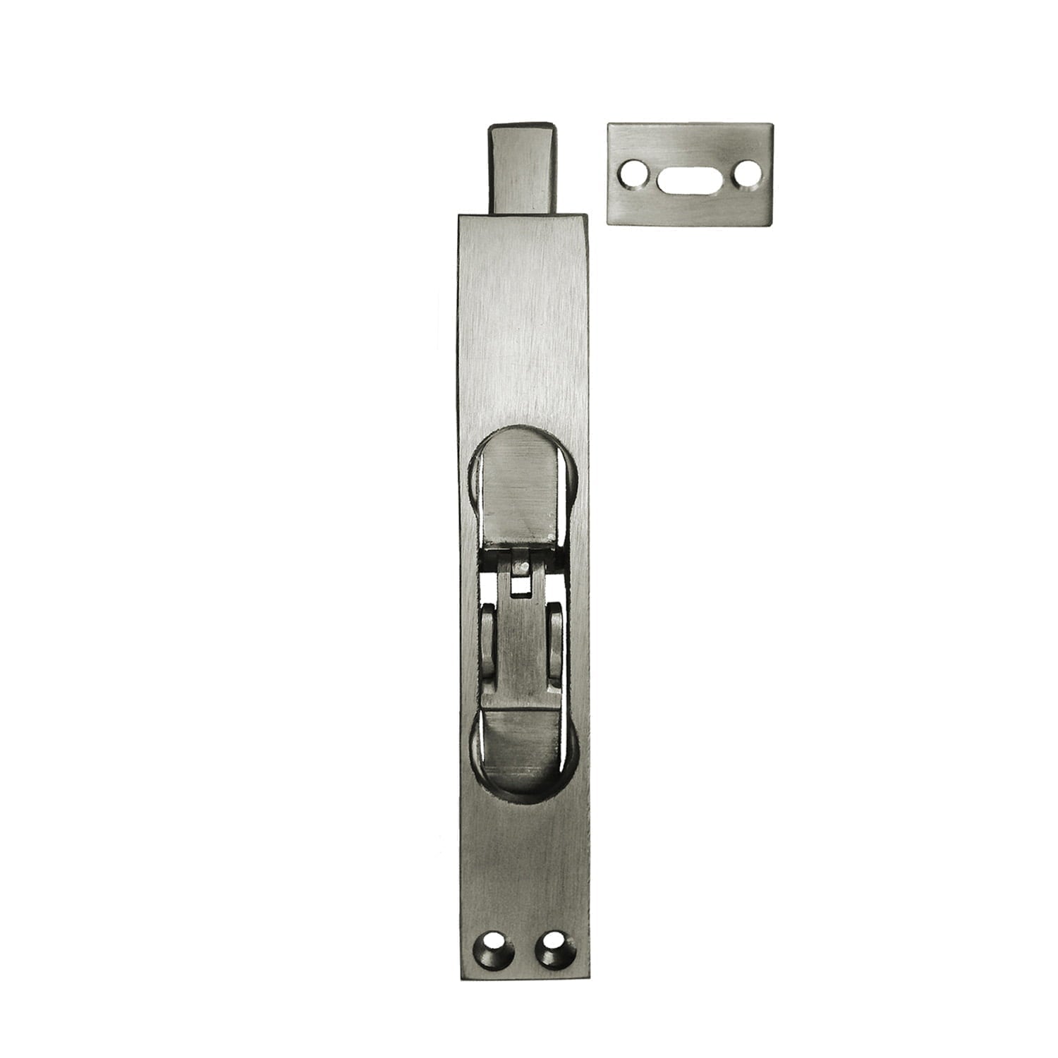 Flat Bar Flush Lever Bolt Satin Chrome