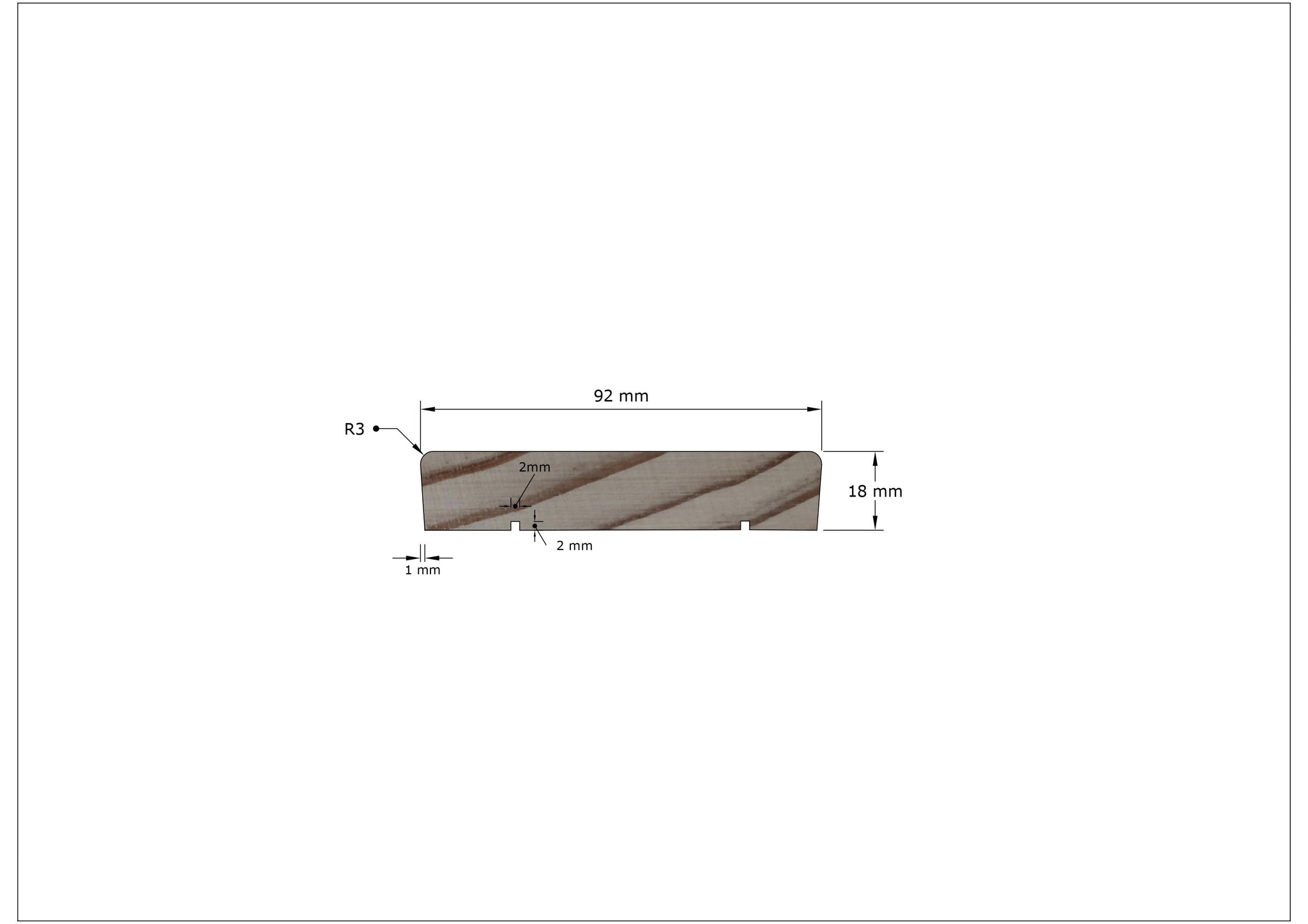 MDF Flush Panel Pine - Flat Jamb - 70mm Stud