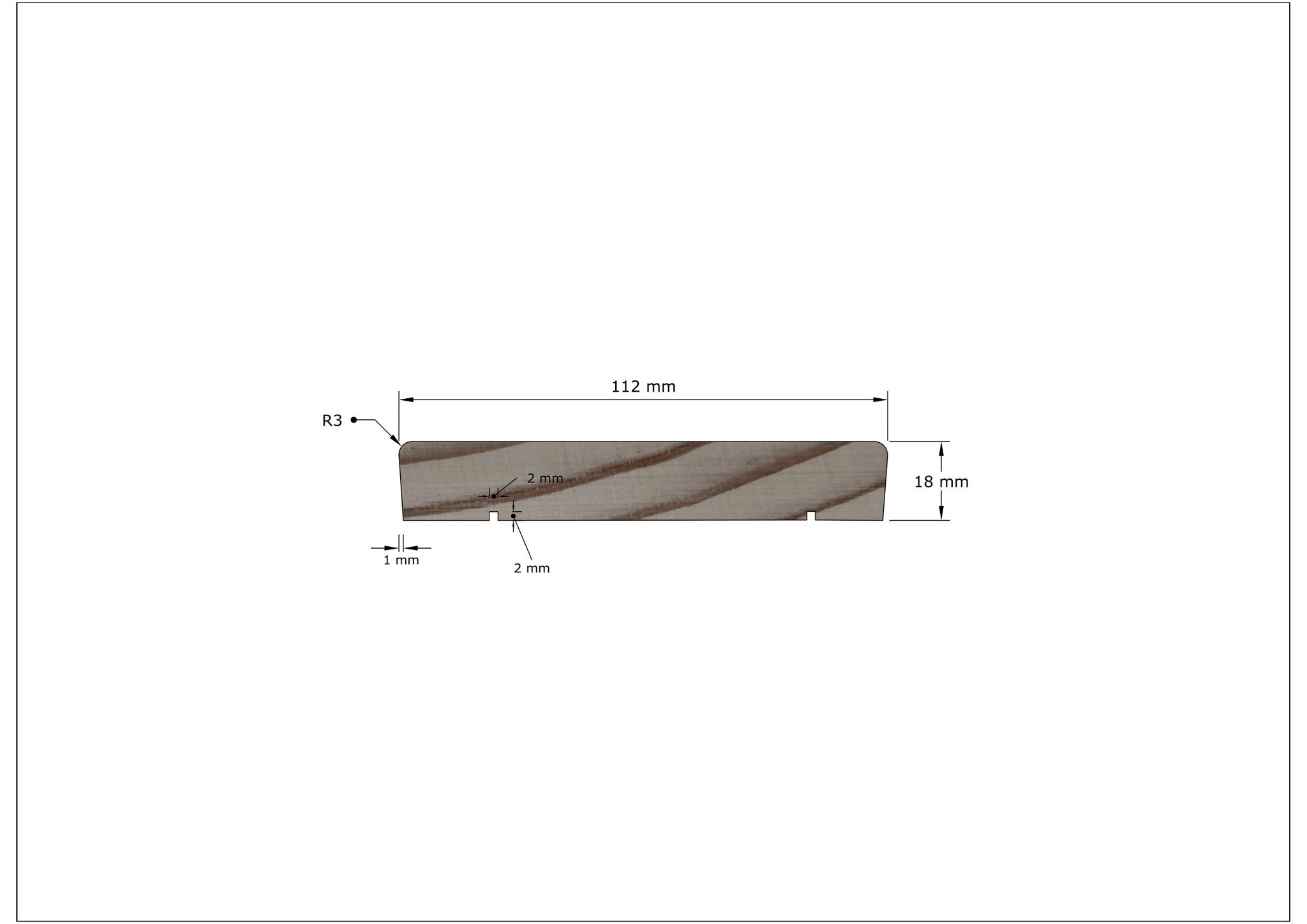 Oakfield 4 Panel Woodgrain - Pine Flat Jamb - 90mm Stud