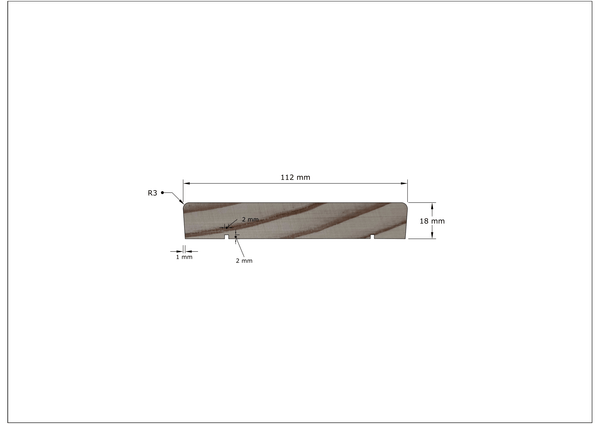 MDF Flush Panel Pine - Flat Jamb - 90mm Stud