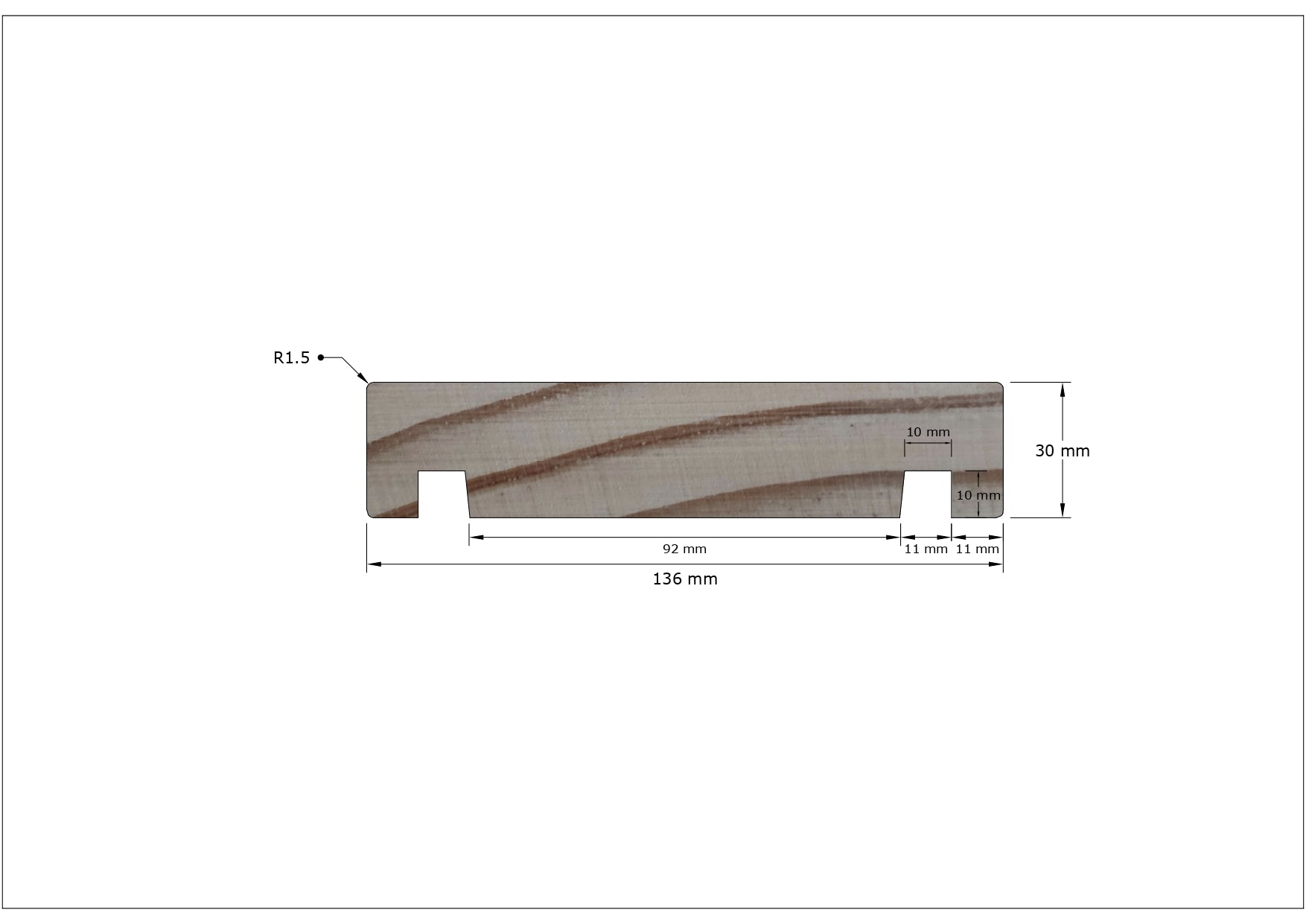 MDF Flush Panel Pine - Double - Groove Jamb - 90mm Stud