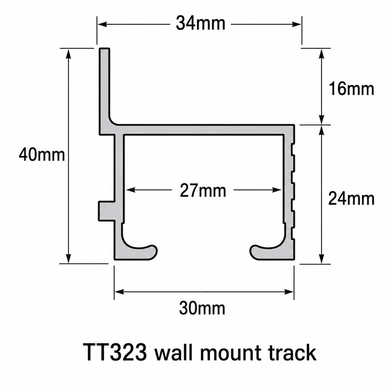 Triumph Track Wall Mount TT323