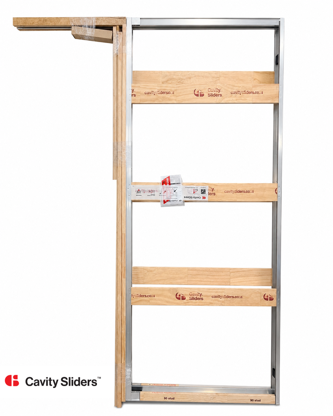 CS For Doors SpaceMaker 90mm Stud Cavity Slider - Flat Jamb