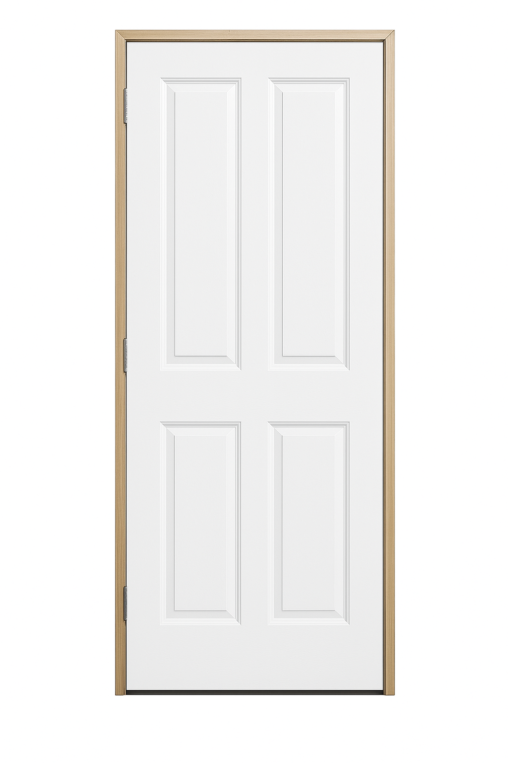 Ascot 4 Panel Smooth - Pine Flat Jamb - 90mm Stud
