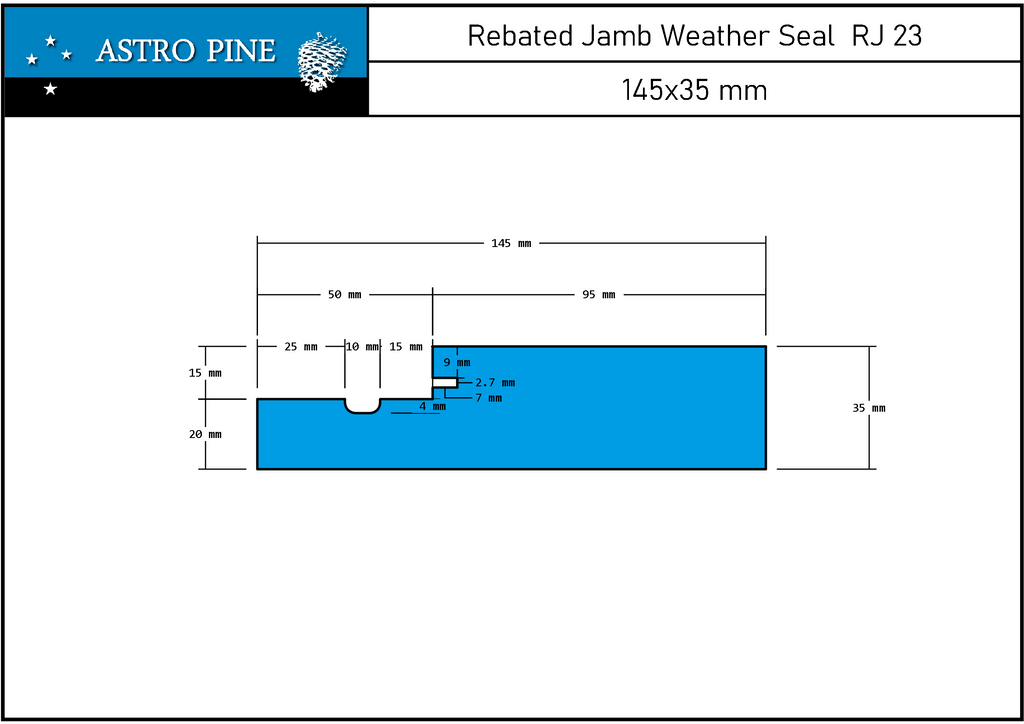 Exterior Rebated Jamb RJ23 – 142 x 35mm – The Doorshed