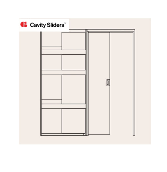 CS For Doors SpaceMaker Cavity Slider - Grooved Jamb - 90mm Stud