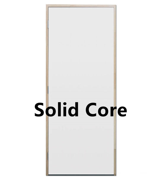 MDF Solid Core Flush Panel Pine - Flat Jamb - 90mm Stud