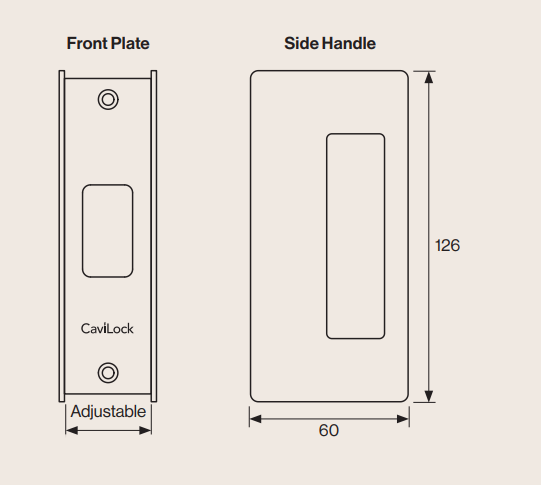 CaviLock CL205 Passage Set Cavity Slider Handle
