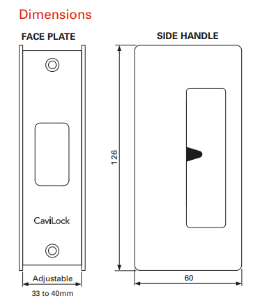 CaviLock CL205 Privacy Set Cavity Slider Handle