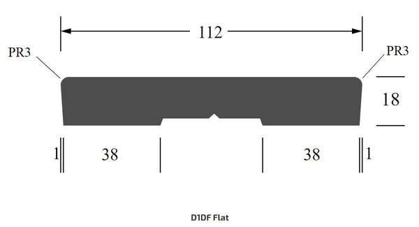 MDF Flush Panel Pine - Flat Jamb - 90mm Stud