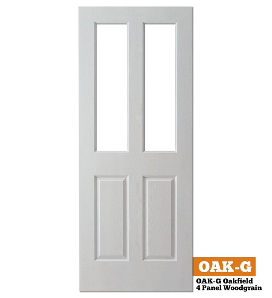 OAK-G Oakfield (4 Panel Woodgrain) Unglazed - Hollow Core