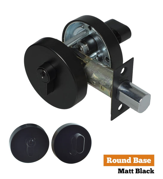 S range single cylinder deadbolt - Round Base